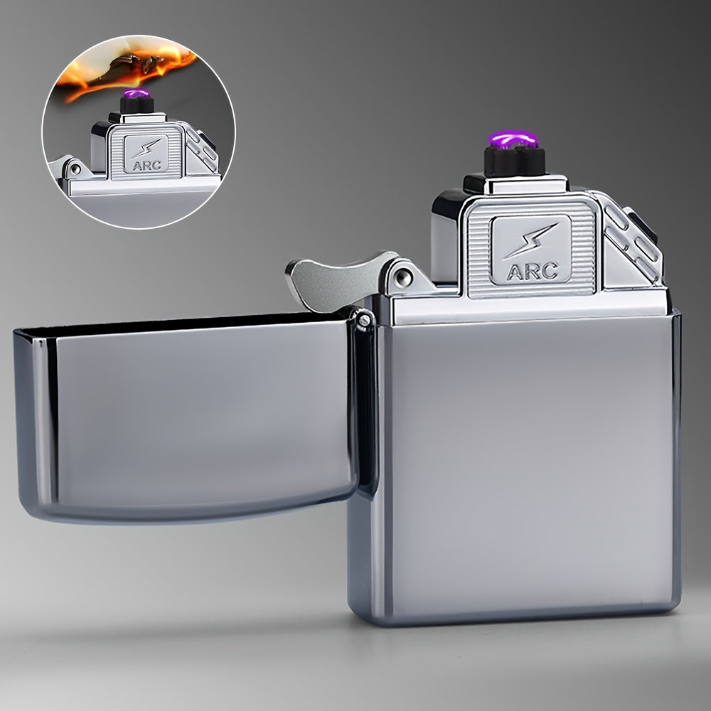 Silent USB Rechargeable Lighter - Portable Flame Blower, Suitable for Outdoor Barbecues, Camping, Home Use - Metal and Plastic, Compatible with Electric, Gas, Induction Stoves, Ideal Christmas and Halloween Gift