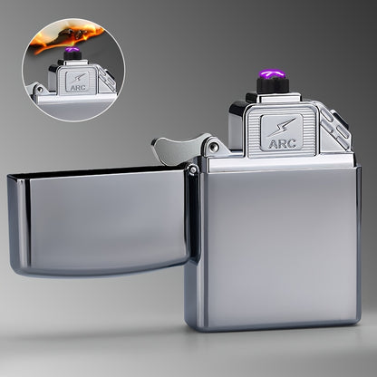 Silent USB Rechargeable Lighter - Portable Flame Blower, Suitable for Outdoor Barbecues, Camping, Home Use - Metal and Plastic, Compatible with Electric, Gas, Induction Stoves, Ideal Christmas and Halloween Gift