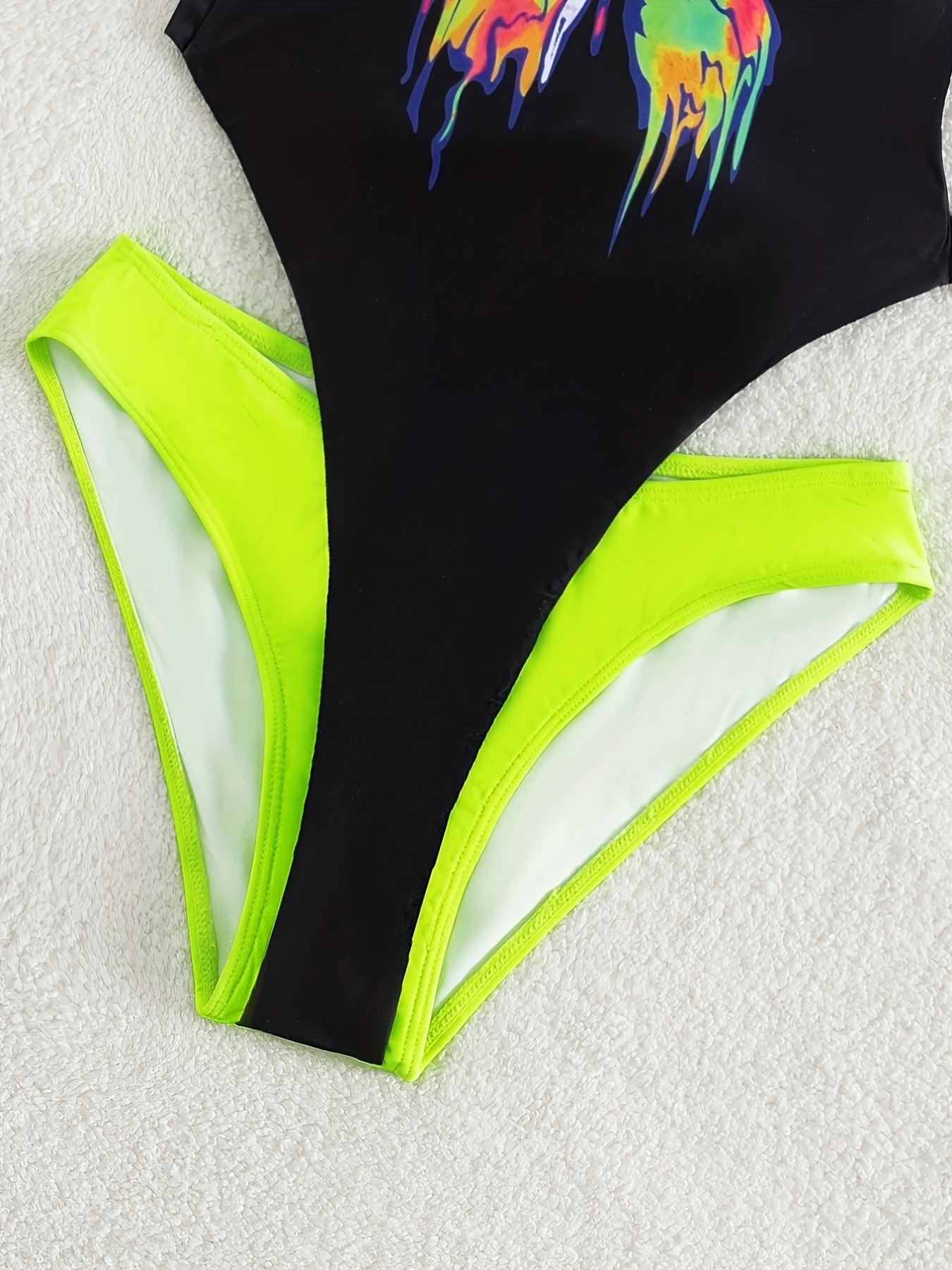 Women's Sexy Butterfly Print Monokinis Swimsuit - Halter Neck, Cut Out Backless, High Cut, Smooth Polyester & Spandex Fabric - Summer Beach Wear | High Stretch & Machine Washable | Customized SXY Special Collection