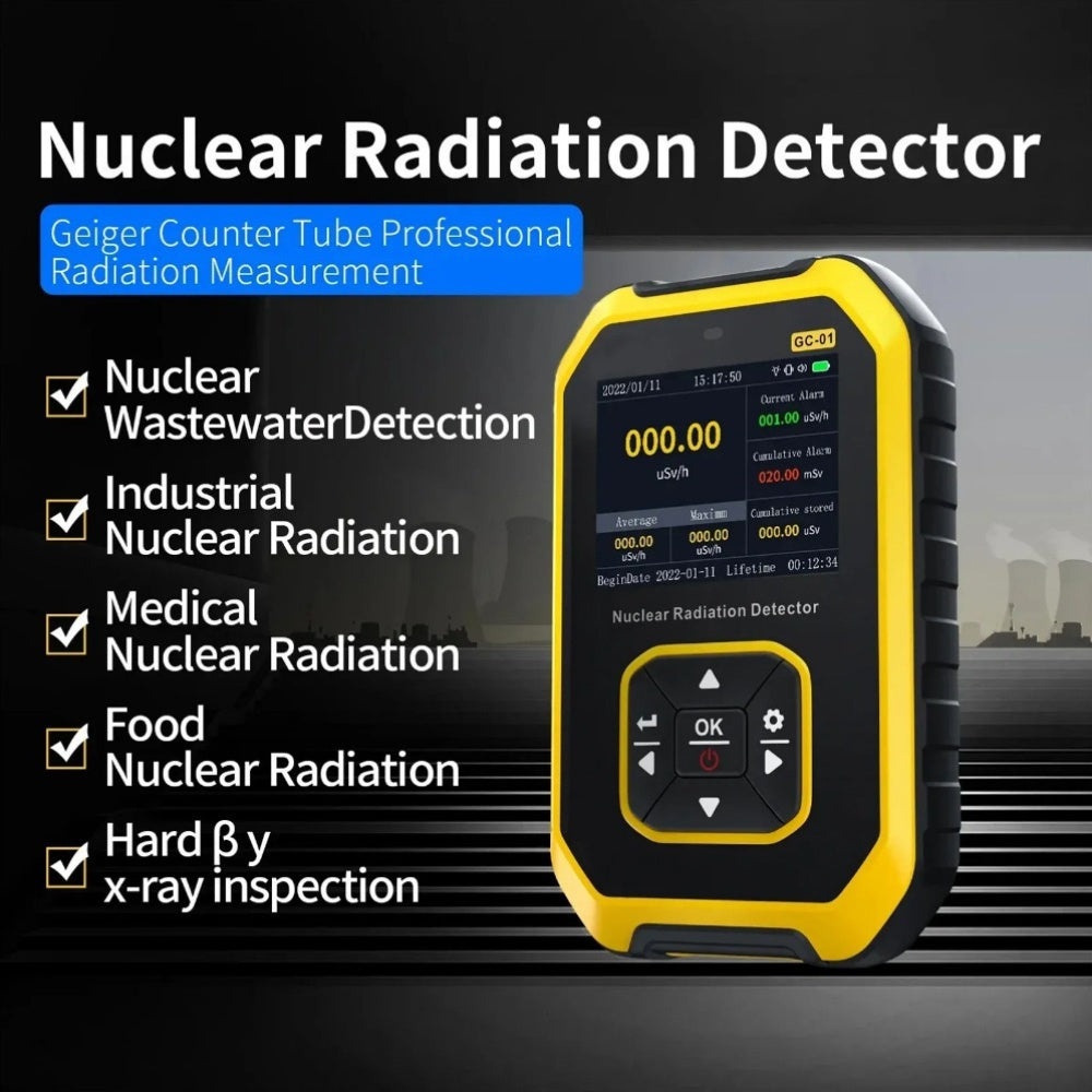Geiger Counter Nuclear Radiation Detector Radiation Dosimeter With LCD Display, Portable Handheld Beta Gamma X-ray Radiation Monitor Meter, Perfect To Birthday Father'S Day Gift