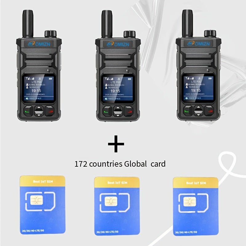 Omi T6 Global 5000 Km 4G/5G Walkie-Talkie with Large Color Screen, 8K HD Sound, 5-Day Life, -Free Calling, Global Coverage, Ideal for Outdoor dventures & Group Communication