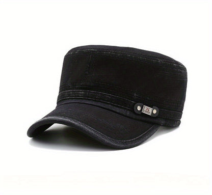Two Men'S Outdoor Flat Caps, Spring And Autumn Baseball Hats, Casual Flat Caps, Duckbill Hats - Adjustable Trucker Hats