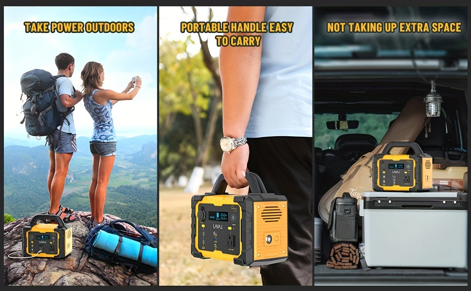 Portable Power Station with Solar Panel, 293Wh-1075Wh Solar Generator with 60W USB-C PD Output, 110V Pure Sine Wave AC Outlet, Flashlight, LiFePO4 Battery Pack for Family Emergency Outdoor Hunting Camping RV Travel