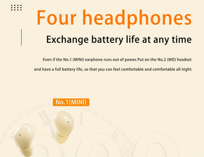 2 Pairs Of In Ear Wireless Wireless Earbuds, Invisible Mini Sleep Earbuds, Long Battery Life, Comfortable To Wear, High Fidelity Sound Quality, Intelligent Noise Reduction, Bass Loop, Touch Control, Digital Display Screen, Of