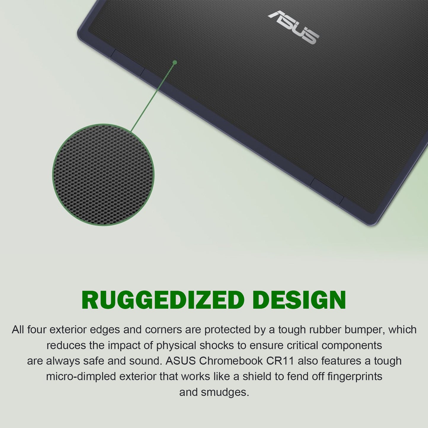 ASUS Chromebook CR11 Ruggedized Laptop | 11.6" HD 16:9 Display, Intel N100 Processor, 4GB LPDDR5 RAM, 64GB eMMC, Spill-Resistant Keyboard, Wi-Fi 6E, 180° Lay-Flat, Mineral Grey, CR1104CGA-AS44