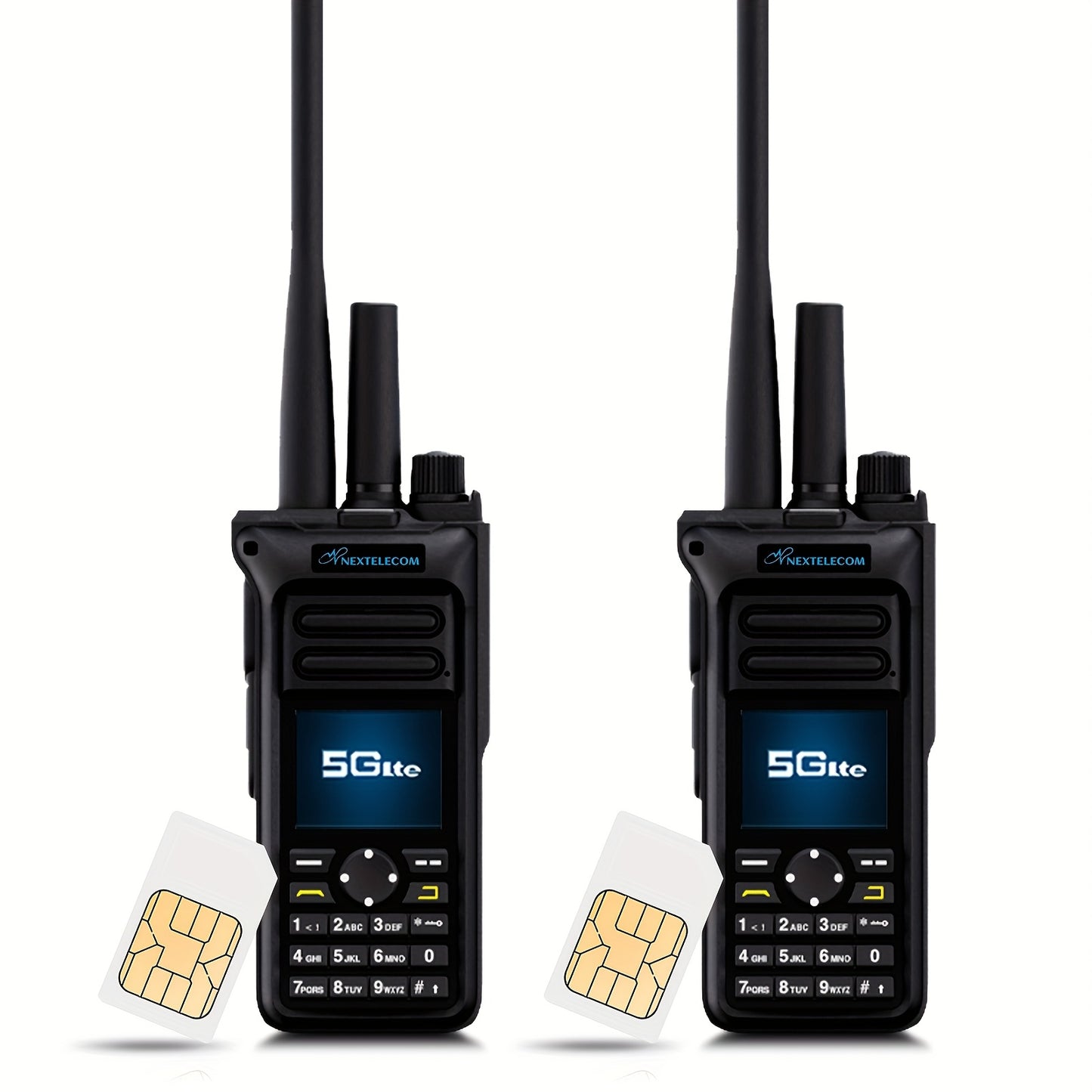 GT-10 Dual Mode 5G/UHF Walkie Talkie with SIM Card Unlimited Range Cellular Network PoC Two Way Radio Dual PTT GMRS FM 8000mAh AES256 Repeater Type-C Charging MON