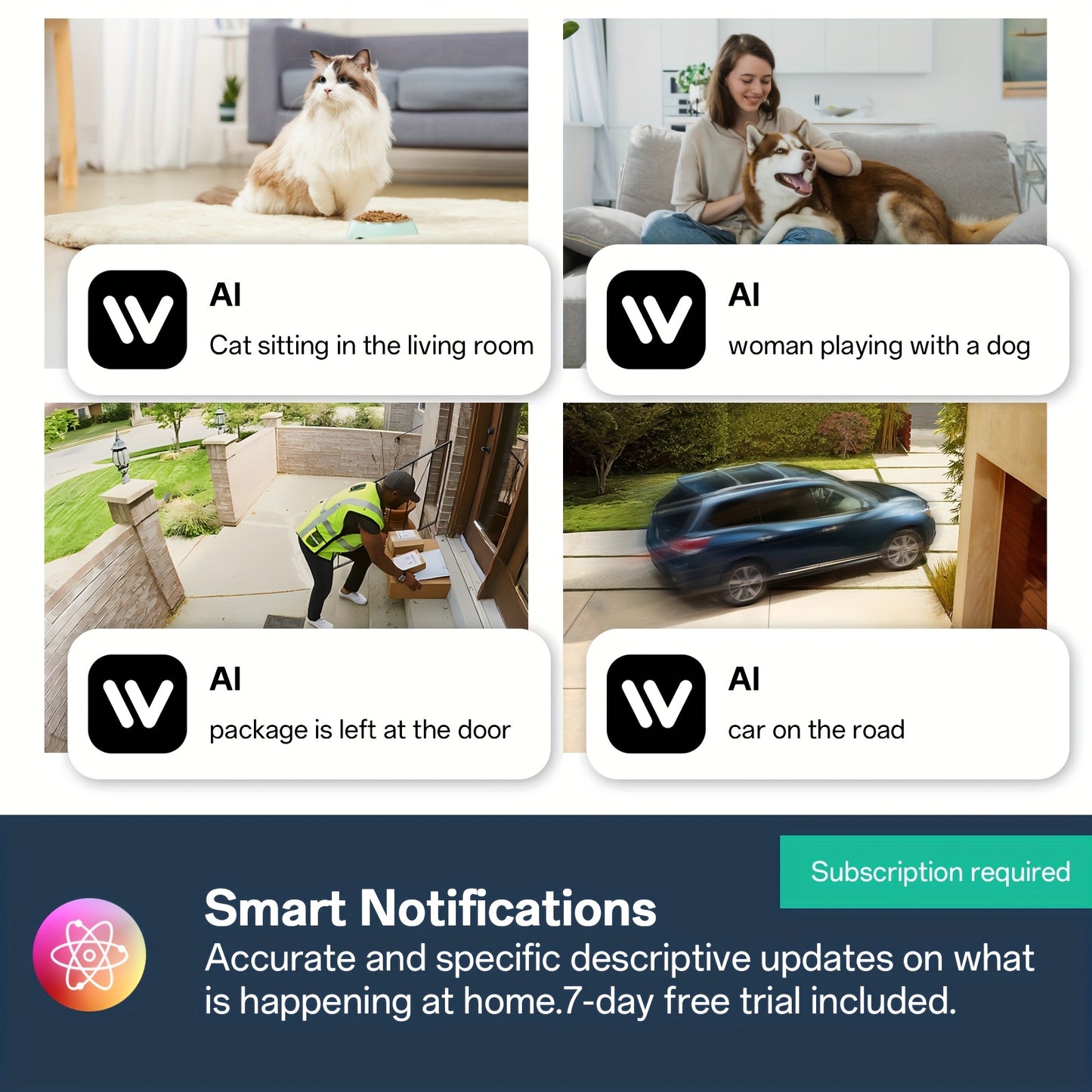 4MP QHD Pets & Baby Camera Monitor, Indoor Security Camera 5G&2.4GHz WiFi Robot Camera, 360° Panoramic Night Vision, 2-Way Audio, Motion Detection Alerts, Pet Camera Indoor With Phone App, Alexa Compatible, Dog Cat Camera, W