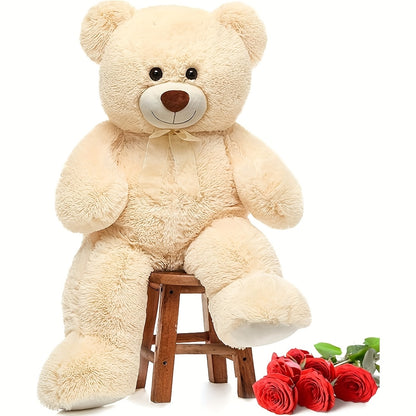 MorisMos Giant Teddy Bear Stuffed Animal 3 Ft, 36 In Large Teddy Bear For Shower Decor, Soft Big Stuffed Animal Plush Toy For Kid Birthday Christmas Girlfriend Valentines Gift, Beige/Cream