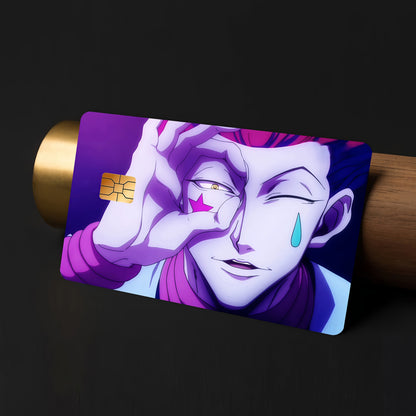 Cool Anime-Themed Awkward Avatar Pattern Ultra Thin No Residue PVC Stickers, Suitable for Credit Cards, Debit Cards, Passes, Key Cards, Bank Cards- High Quality Scratch Proof Wearable Non Slip, Pass Cover, Keycard Decal, Styl