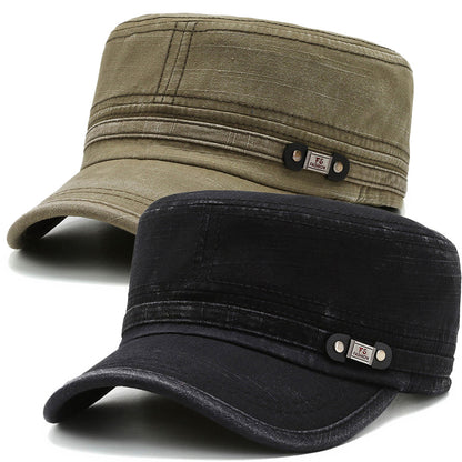 Two Men'S Outdoor Flat Caps, Spring And Autumn Baseball Hats, Casual Flat Caps, Duckbill Hats - Adjustable Trucker Hats