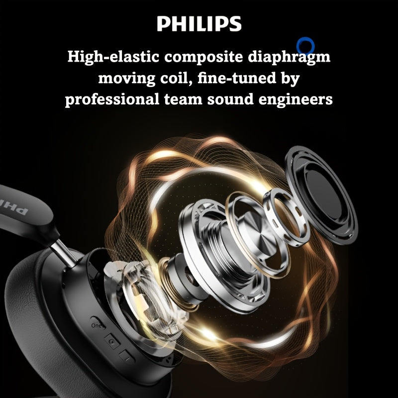 Philips Wireless Bluetooth Headphones, ANC Hybrid Active Noise Cancelling Headphones, Over-Ear Wireless Headphones, Wireless On-Ear Bluetooth Headphones, HiFi Stereo with Microphone, ANC Active Noise Cancelling Headphones, Fo