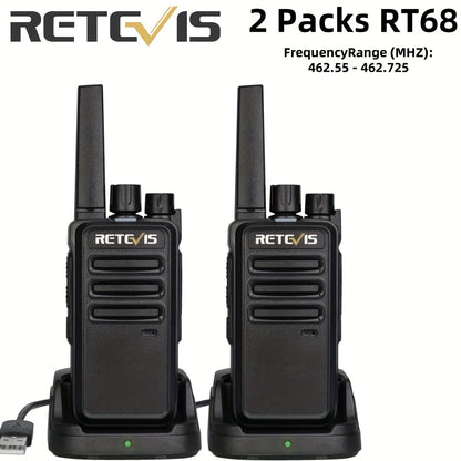 2/4/6/10/20pcs Walkie Talkie, Retevis Walkie Talkies Rechargeable,Portable FRS Two-Way Radios for Adults,Heavy Duty 2 Way Radios Long Range,USB Charging Base,License Free Walkie Talkie for Road Trip Gifts Camping