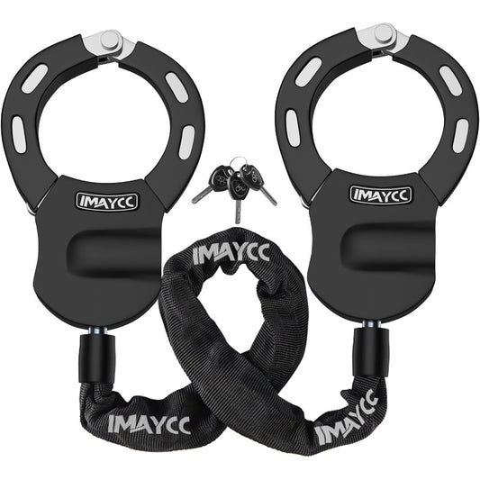 Heavy-Duty Anti-Theft Electric Scooter & Bike Lock with Key - Bike Chain Lock with Heavy Duty Construction, Anti-Theft Security, Compatible with Segway, Ninebot, Electric Scooters, Bicycles - Includes 2 Keys, Cable & Padlock