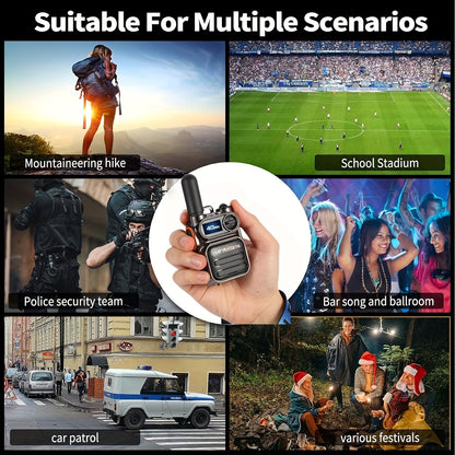 Global Walkie Talkie 4G LTE, UltraCompact, Long Standby, USB Charge, Group & Private Calls, LED Flashlight, Headset Jack Ideal for Office Business, Security, Warehouse, And Recreation, 2G/3G/4G/5G Cellular Network Capabilitie