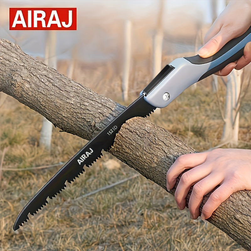 [1pc AIRAJ Steel Folding Saw] AIRAJ 1pc Industrial Grade Steel Folding Saw | Manual Cutting Tool with Anti-Slip Durable Handle, Three Specifications Available for Outdoor Use, Without Battery