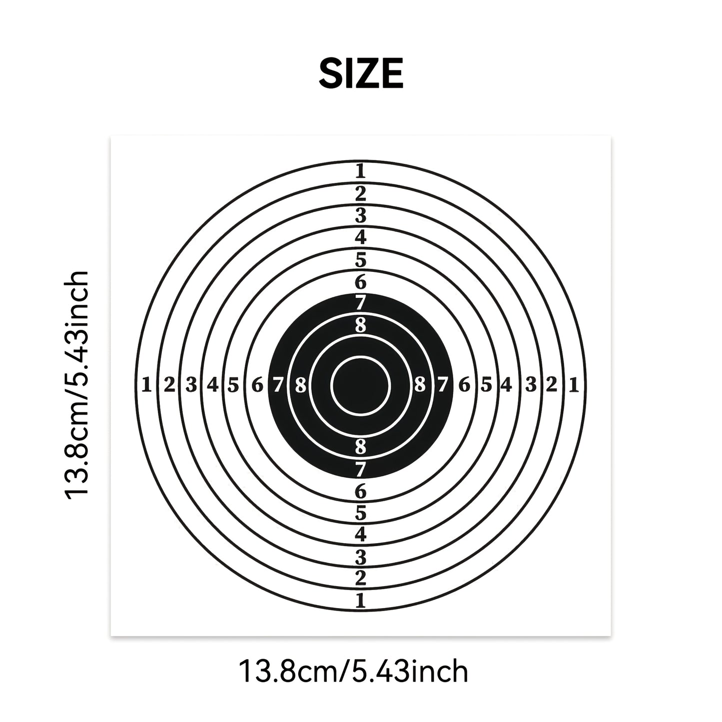 100/200 Pack 5.43×5.43inch Black and White Training Target Sheets - Heavy 250gsm Paper for Practice & Skill Drills