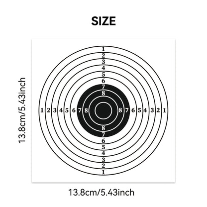 100/200 Pack 5.43×5.43inch Black and White Training Target Sheets - Heavy 250gsm Paper for Practice & Skill Drills