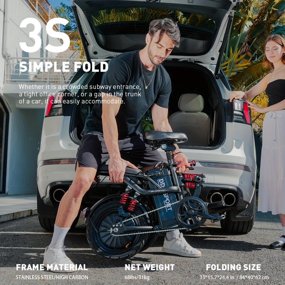Foldable Electric Bike for Adults & Teens, M1 700W Ebike, 48V 20Ah Removable Battery 32km/h, LCD Display, Perfect for Back to College, Dual Disc Brakes, Commuting, Camping And Giving (Fall Deal)