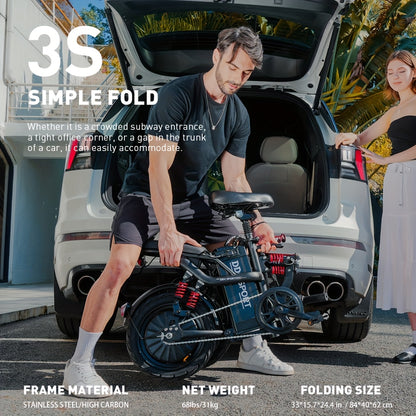 Foldable Electric Bike for Adults & Teens, M1 700W Ebike, 48V 20Ah Removable Battery 32km/h, LCD Display, Perfect for Back to College, Dual Disc Brakes, Commuting, Camping And Giving (Fall Deal)