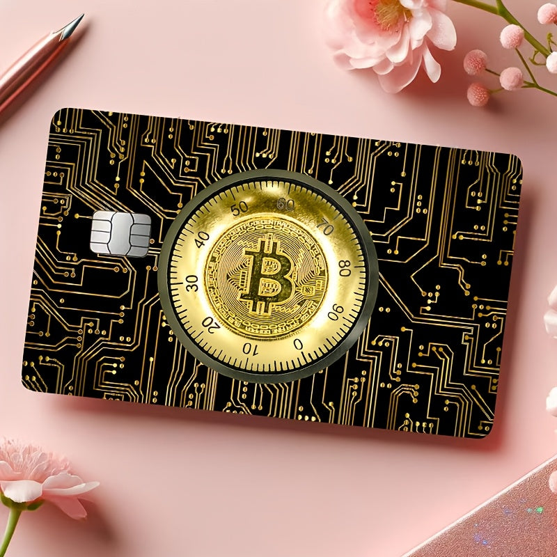 2pcs Bitcoin & Ethereum Privacy Stickers - Scratch-Proof PVC Credit Card, Bank Card, ID Card, Passport, Phone - Matte Finish, Single-Use Privacy Stickers for Credit, Bank Cards, Ids - Compatible With Bitcoin, Ethereum, Crypto
