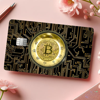 2pcs Bitcoin & Ethereum Privacy Stickers - Scratch-Proof PVC Credit Card, Bank Card, ID Card, Passport, Phone - Matte Finish, Single-Use Privacy Stickers for Credit, Bank Cards, Ids - Compatible With Bitcoin, Ethereum, Crypto