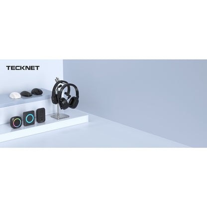 TECKNET Trucker Wireless Headphones with Microphone Noise Canceling Wireless On Ear Headset, Hands Free Wireless Headset for Cell Phone Computer Office Home Call Center skype (Black), Office Headphones, Call Center Equipment,