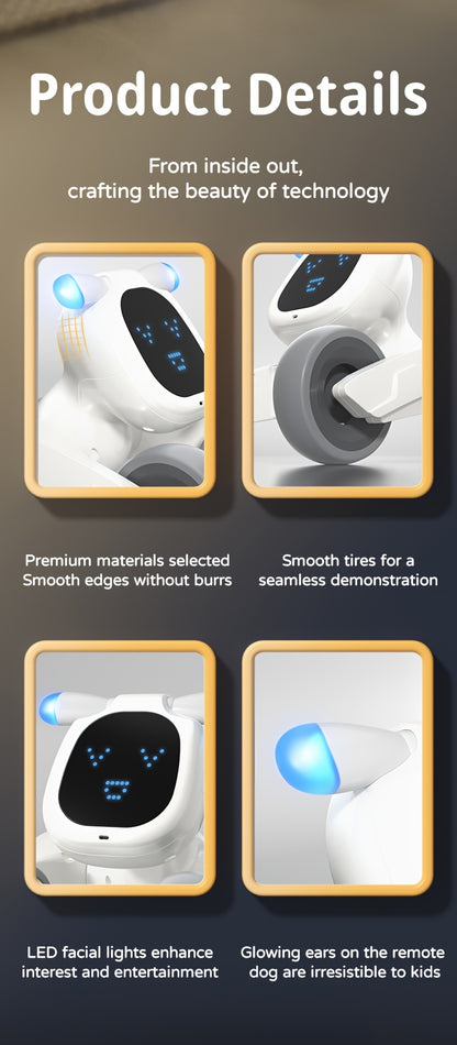 Robot Dog Toy With Face Expression & Lights, Smart Interactive Talking Robot Toys With Voice Control, Touch Sensing, Recording, Singing & Dancing, RC Robot Pet - For Girls & Boys - Perfect Christmas & Birthday Gift