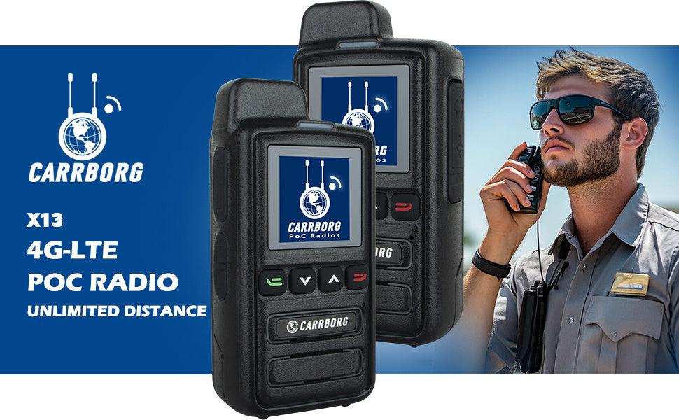 2 Pack X13 Global 4G/5G Walkie Talkies with Lifetime Free Data & SIM Cards - Nationwide Unlimited Range Two-Way Radios, 4000mAh Type-C Battery, -Like Tracking, Heavy-Duty for Hunting, Fishing,, Events (Black)