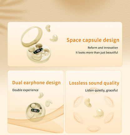 2 Pairs Of In Ear Wireless Wireless Earbuds, Invisible Mini Sleep Earbuds, Long Battery Life, Comfortable To Wear, High Fidelity Sound Quality, Intelligent Noise Reduction, Bass Loop, Touch Control, Digital Display Screen, Of