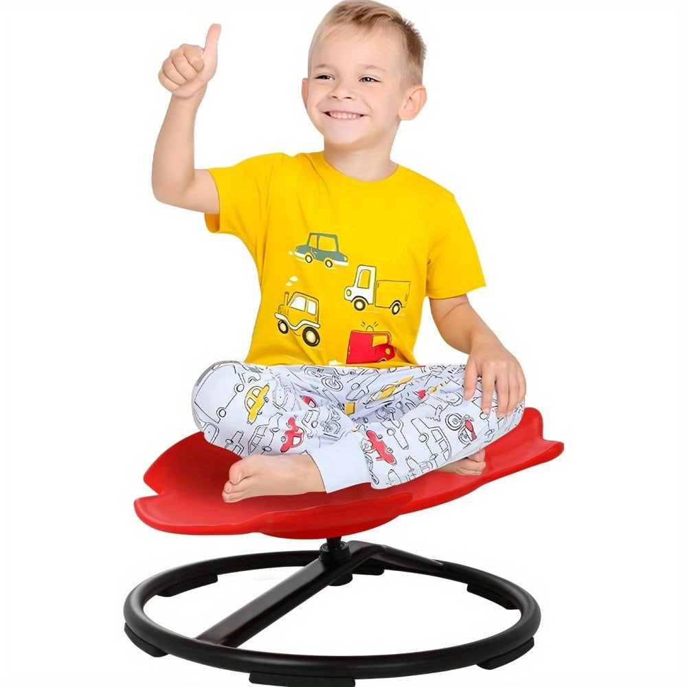 GCCSJ Spinning Chair for Kids Sensory, Kids Swivel Chair, Kids Sensory Swivel Chair, Sit and Spin for Autistic Child, Red Non-Slip Metal Base Spin Sensory Chair, Improving Child'S Brain Development