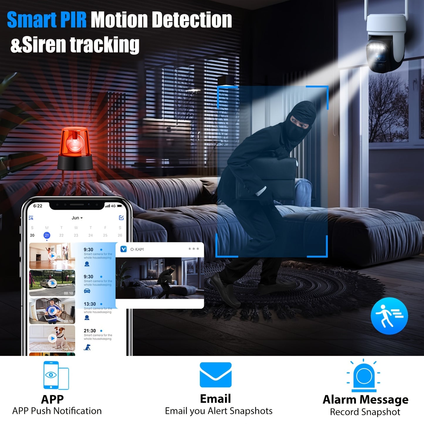 5pcs Solar Outdoor Wireless Security Camera, 2K 360° Panoramic Tilt Low Power WiFi Security Camera, Cctv 2.4G WiFi, PTZ With AI Motion Detection, Color Night Vision, Two-way Audio, Cloud Storage, Application Connection IP66