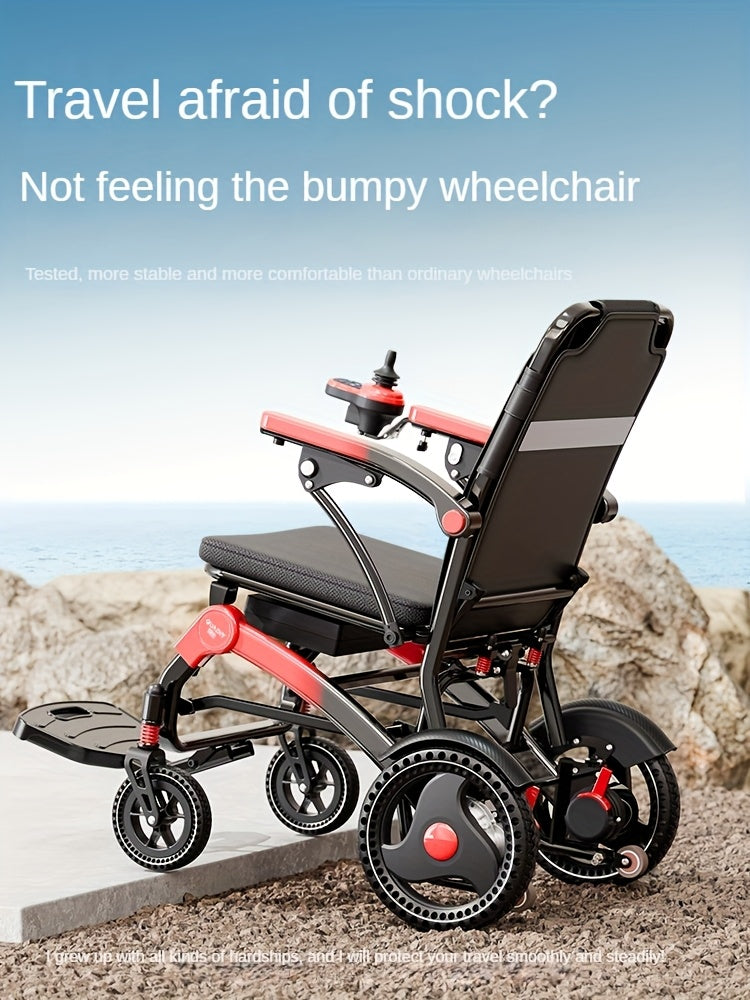 Electric Wheelchair for Seniors, 500W High Power, 30+ Miles Long Range, Foldable, 350 Lbs Capacity