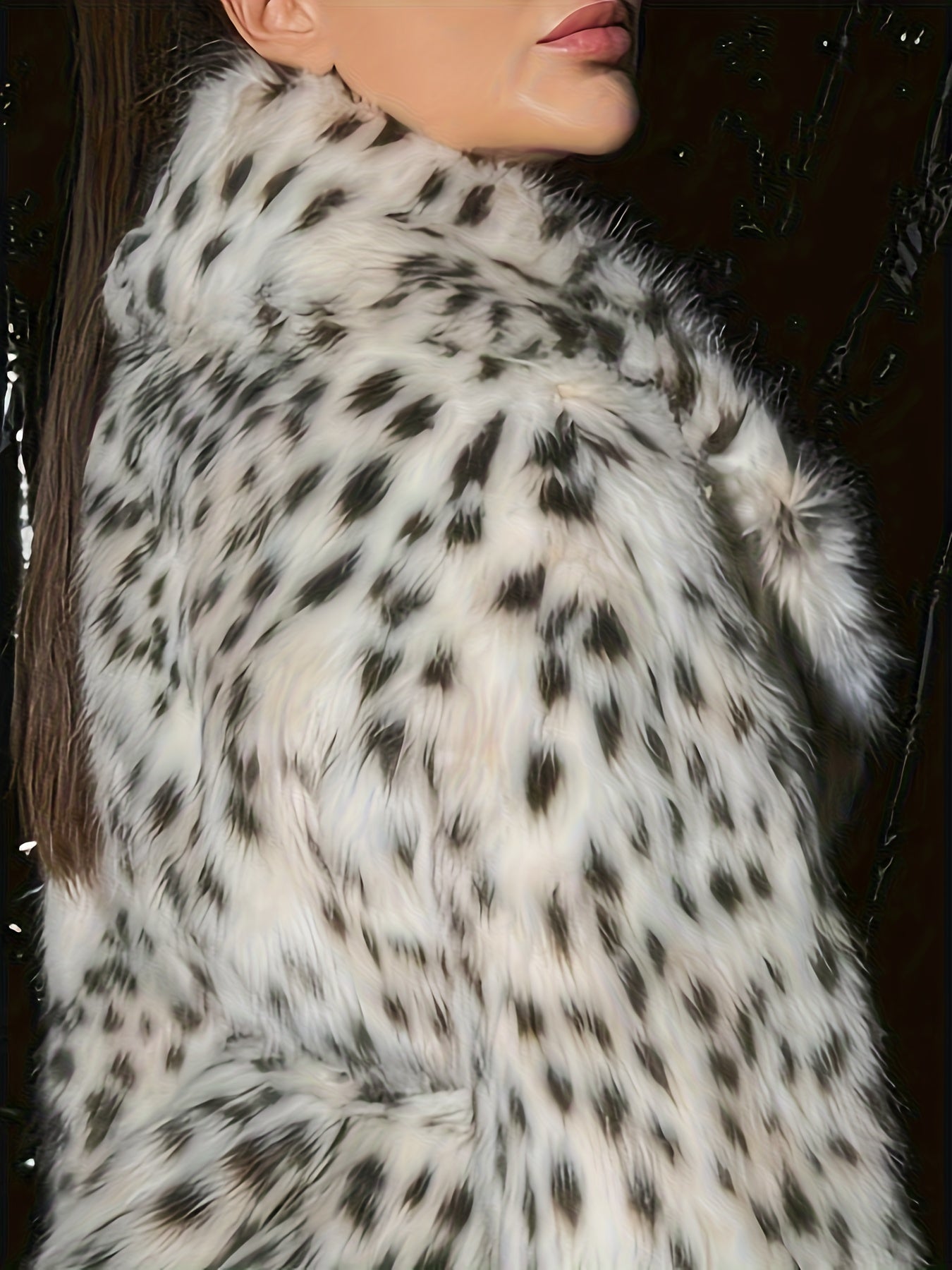 Autumn And Winter Warm Artificial Fur Coat, Warm Patchwork Jacket