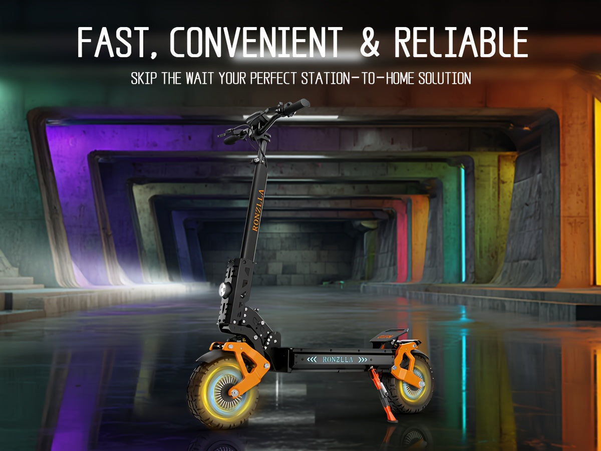 Fast Electric Scooter 60V 28.8A, 749W Dual Motor System for Unbeatable Speed, 60 Miles Long Range, Off Road All Terrain 11 Inch Tires, Full Suspensions & Seat, A True Hyper Scooter And One Of The Fastest Heavy Duty E-scooter