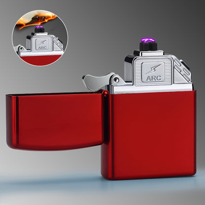 Silent USB Rechargeable Lighter - Portable Flame Blower, Suitable for Outdoor Barbecues, Camping, Home Use - Metal and Plastic, Compatible with Electric, Gas, Induction Stoves, Ideal Christmas and Halloween Gift
