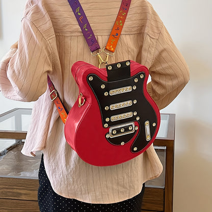 Guitar-Shaped Multifunctional Crossbody Bag - Unique Musical Instrument Style Shoulder Bag for Music Lovers, Trendy Daily Purse