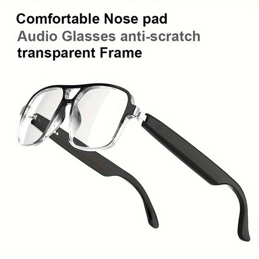 Smart Glasses with Built-in Speaker & Color-Changing Lenses. Features Open Ear Audio, Touch/ Voice Control, Anti-Blue Light, USB-C Charging. Lightweight & Durable Frame for Running, Fishing, Rock Climbing. Includes Case - The