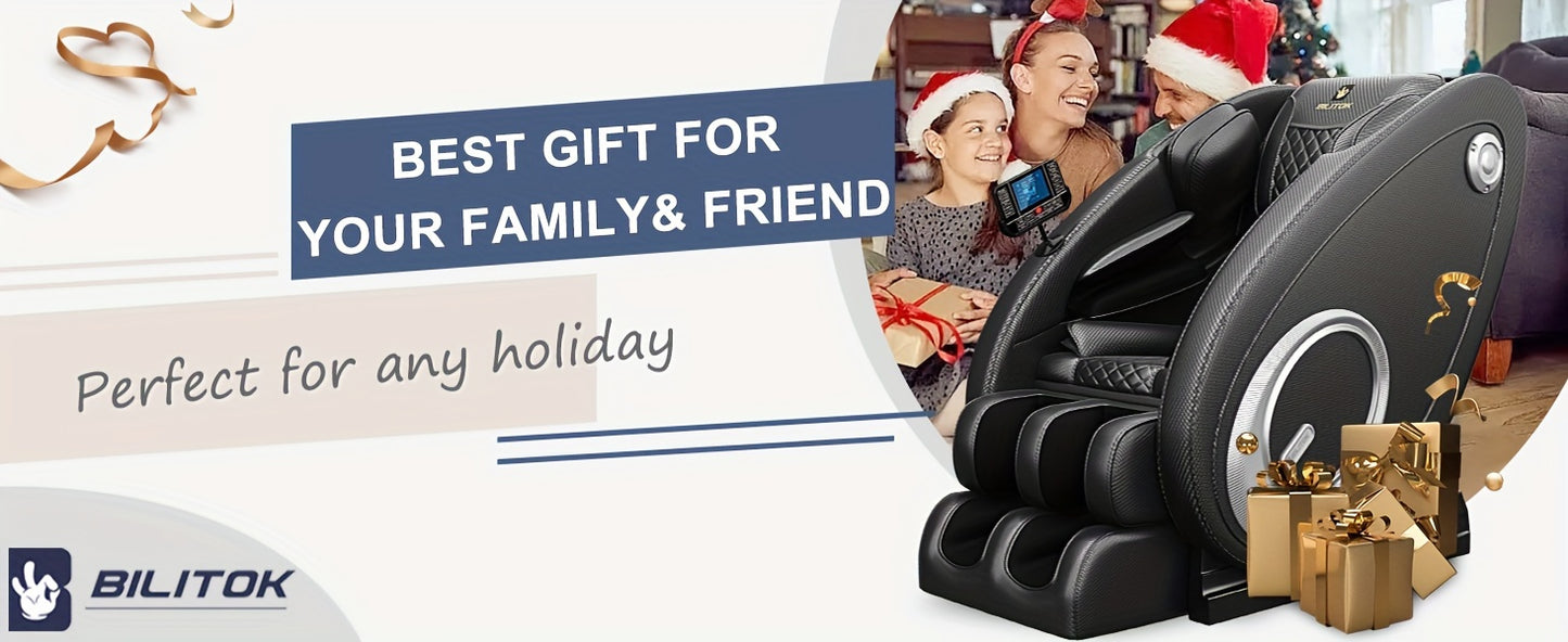 Massage Chair Recliner with Zero Gravity, Full Body Massage Chair with Heating, Built-in Speaker & Touch Screen, Air, Foot Roller - Ideal Christmas Gifts for Men And Women, Electronic Neck And Back Massager
