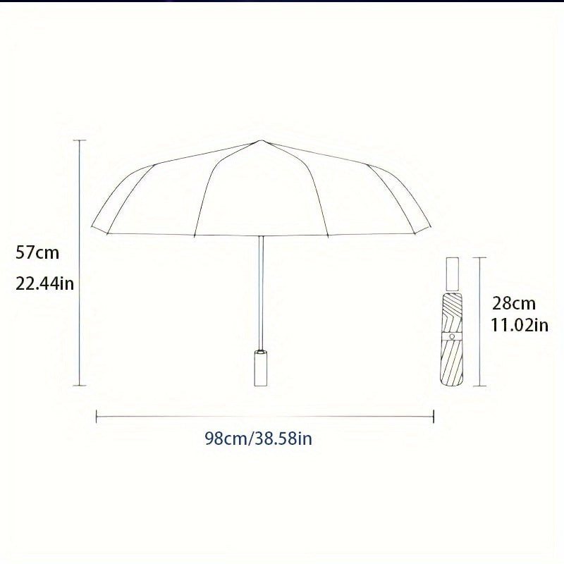 Stitch Night 2 Automatic Umbrella with Stitch Design - Auto Open/Close, Compact Folding Umbrella, Sturdy 8-Rib Iron Frame, Portable Travel Umbrella for Women/Men, Cute Stitch Character Accessory for Fans, Everyday & Special E