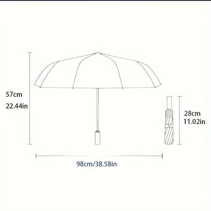 Stitch Night 2 Automatic Umbrella with Stitch Design - Auto Open/Close, Compact Folding Umbrella, Sturdy 8-Rib Iron Frame, Portable Travel Umbrella for Women/Men, Cute Stitch Character Accessory for Fans, Everyday & Special E