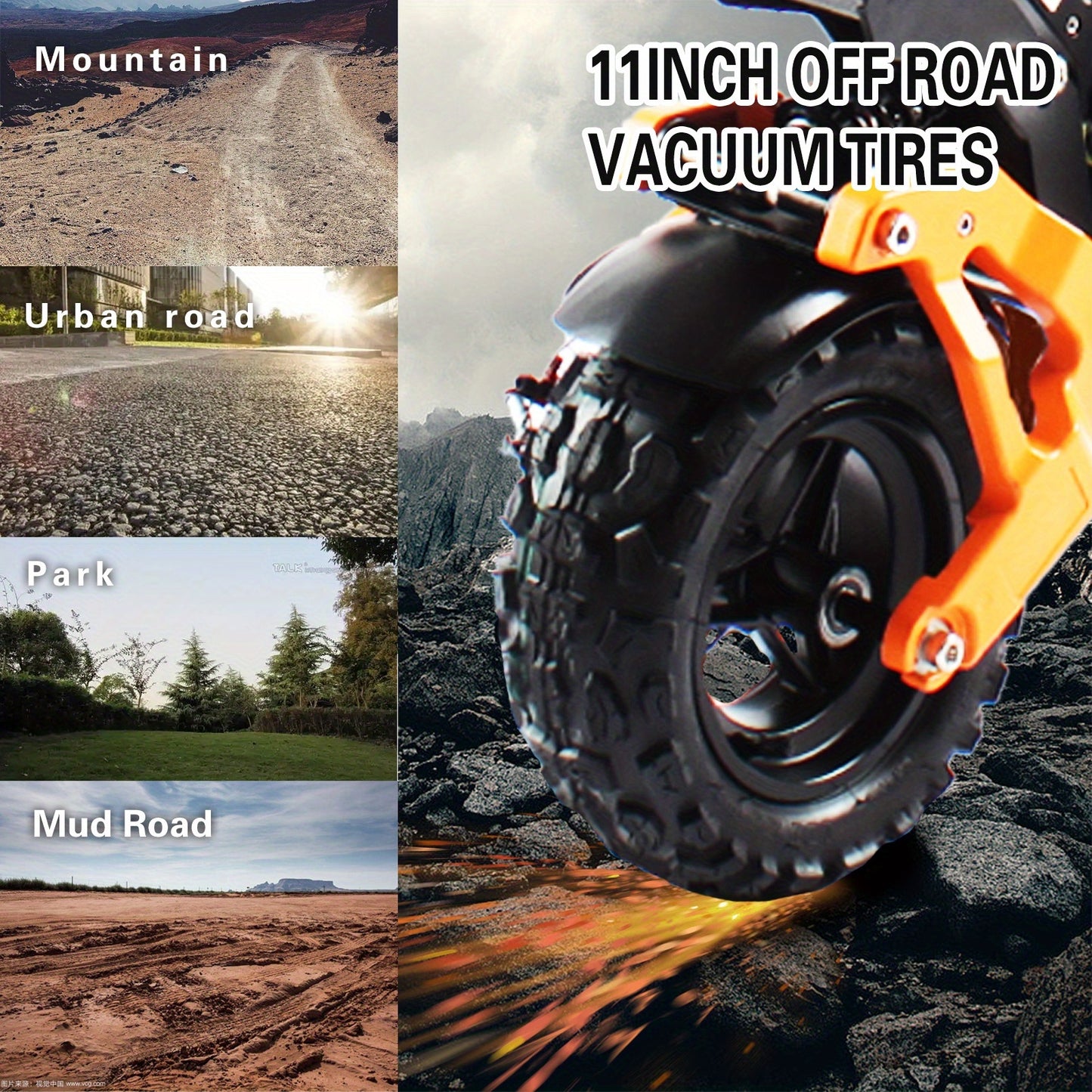 Adult Electric Scooter with 37-Mile Range, 11'' All-Terrain Offroad Tires & Dual Brakes - Foldable E-Scooter with Absorption, LCD Display, /NFC, 2-in-1 Power (/) for Commuting, Long Range Riding (Heavy