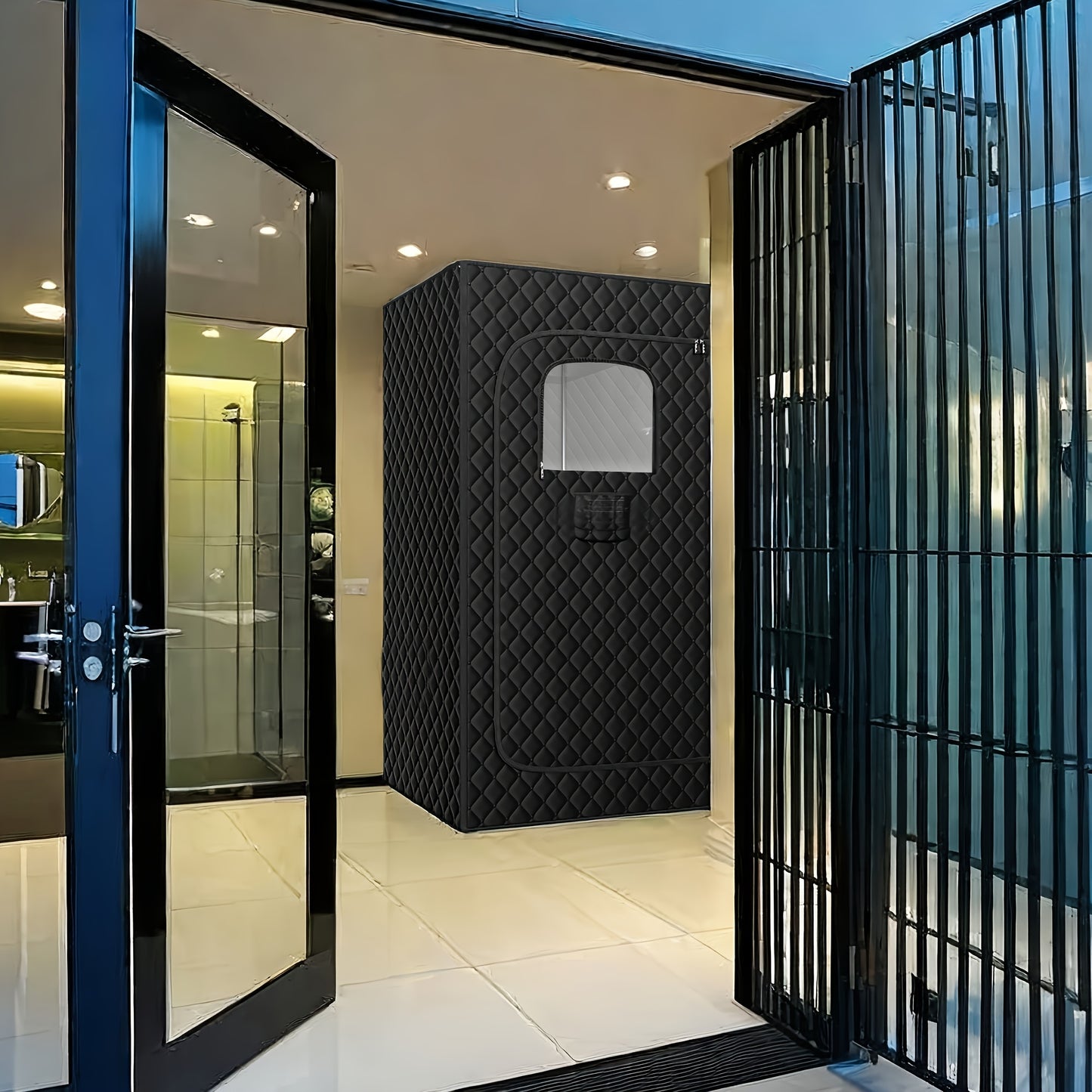 Portable Sauna Tent for Home Use - Steam-Free, Full Body Sweat Enclosure for Relaxation & Detox, Vertical Design (Black 70.8"x31.5"x31.5")