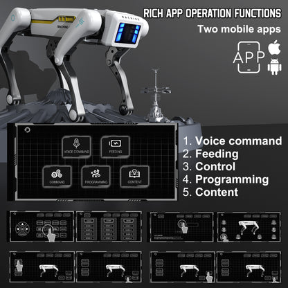 Intelligent Robot Dog - Remote Control, Special Effects Robot Dog, Dancing, Multi-Functional, Intelligent Programming Companion Toy Christmas gift New Robot Dog, Wireless Remote Control Dog, AI Voice Control Can Be Connected
