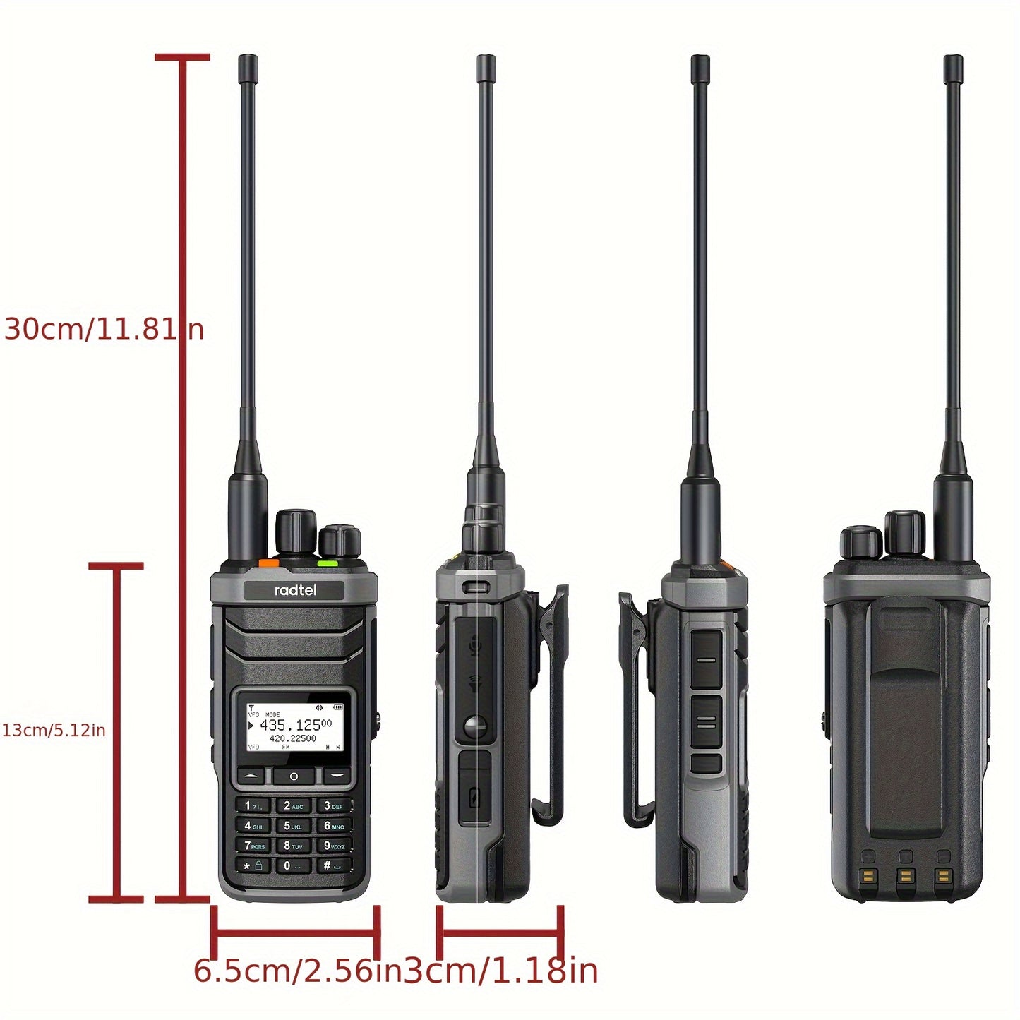 Radtel RT-860G GPS Ham Radio & CB Radio - 1024-Channel Dual Band Long Range Walkie Talkie with NOAA Weather, GPS Navigation, SW/SWB FM/SSB Modes, Type-C Charging, HF/VHF/UHF/Aviation AM/USB/LSB/CB/SSB, 4500-Channels, 50W High