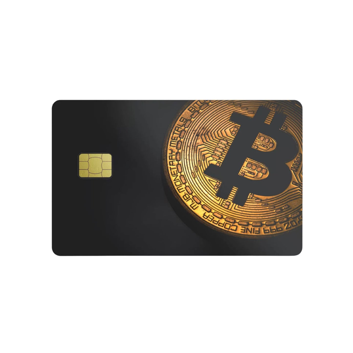 5pcs Set 2025 New Bitcoin Credit Card Skins - Holographic Gloss PVC/Scratch-Resistant Stickers with Bitcoin Logo & Emblem, Permanent Adhesive Removal (No Residue) for Crypto Cards, Collectible for DFeva Enthusiasts