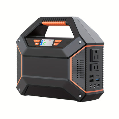 155Wh Portable Power Station with 30W Solar Panel, Lithium Battery Solar Generator with AC Outlet (2x110V), USB 3.0 QC Fast Charging, Digital Display & Overload Protection - Solar-Powered Portable Charger for Camping, Travel,