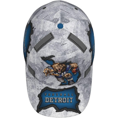 Men's Baseball Cap, 1 Detroit Baseball Cap 3D Printed Patchwork Adjustable Snapback Baseball Cap Unisex Fan Gift