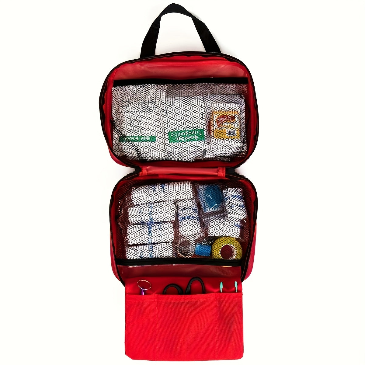 110/184pcs First Aid Kit for Car, Multi-Purpose Emergency Medical Supplies Portable Medical Bag, Camping Multi-Functional First Aid Bag Outdoor Home Emergency Bag Outdoor Hiking Camping Accessories