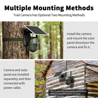 4pcs 4G LTE Hunting & Security System with 0.2s Instant Trigger, 2K Live View/Real-Time Alerts, Built-in SIM (7-Day Free Data), Waterproof Outdoor Trail Cameras, App Control, Pan/Tilt, Night Vision & Two-Way Audio