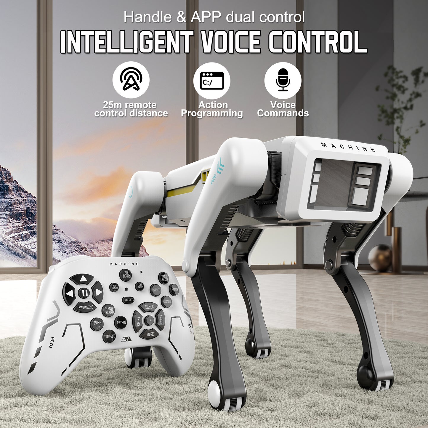 Intelligent Robot Dog - Remote Control, Special Effects Robot Dog, Dancing, Multi-Functional, Intelligent Programming Companion Toy Christmas gift New Robot Dog, Wireless Remote Control Dog, AI Voice Control Can Be Connected